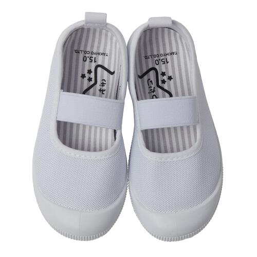 上履き メッシュ ホワイト&times;17cm 