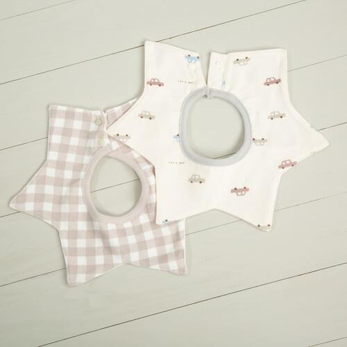 360度スタイ 2枚組 車柄(ベージュ×Free) ベビーザらス限定