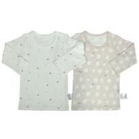 長袖シャツ肌着2枚組 スムス ハート×ウサギ ホワイト×100cm ベビーザらス限定