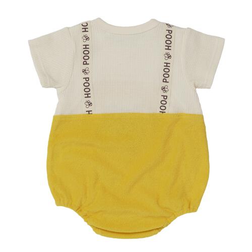 Disney ディズニー 半袖ボディスーツ 吊りブルマ風 くまのプーさん イエロー&times;70cm ベビーザらス限定