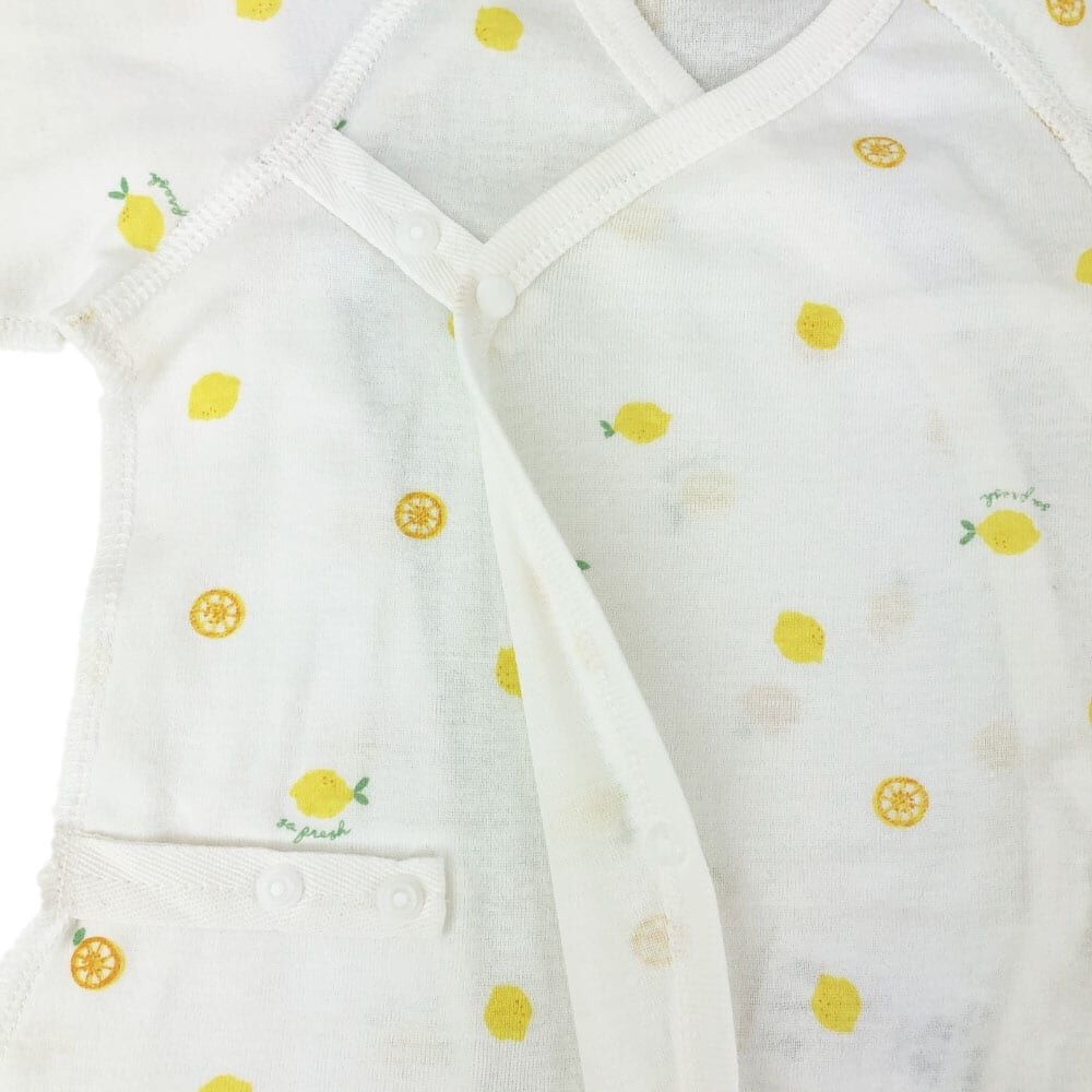 コンビ肌着 スワン×レモン柄 2枚組(ホワイト×50-70cm) ベビーザらス