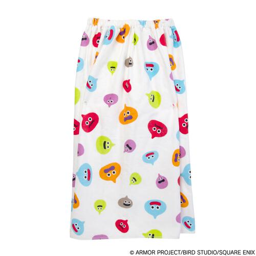 ドラクエベビー＆キッズ ラップタオル スライムぴぴぴ ホワイト&times;80cm