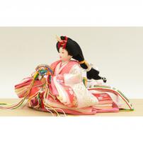 【雛人形】収納親王飾り「白木目吉祥文様蒔絵」（605887）