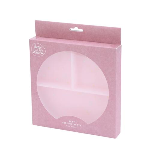 dear BABY ディアベビー ベビーお食事プレート 仕切りあり (ピンクバブル) ベビーザらス限定