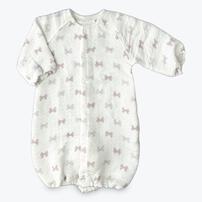 バンブーガーゼ 兼用ドレス リボン柄(リボン×50-70)