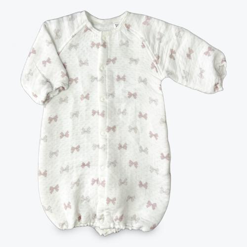 バンブーガーゼ 兼用ドレス リボン柄(リボン×50-70)