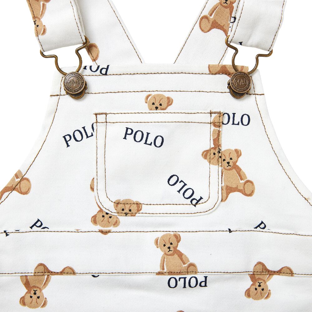 POLO BCS サロペットロンパース オフホワイト×80cm ベビーザらス限定