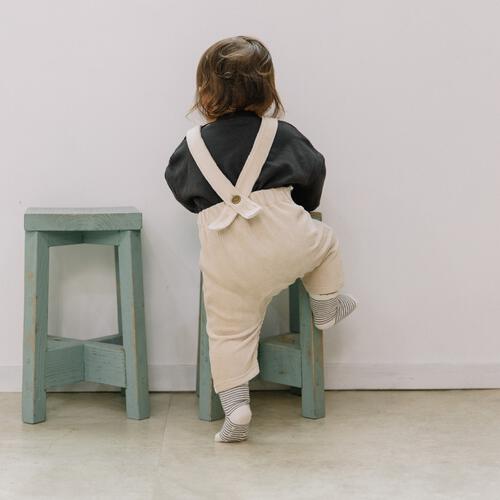 BUDDYLEE オーバーオール ニットコール ベージュ×90cm ベビーザらス限定