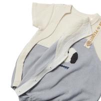 SNOOPY 半袖ボディスーツ 吊りブルマ風 スヌーピー ライトブルー&times;70cm ベビーザらス限定