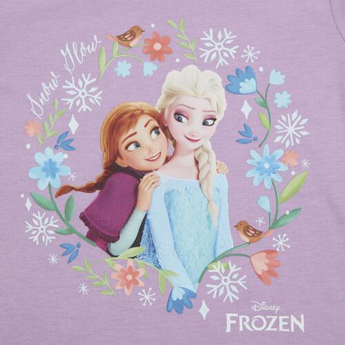 Disney ディズニー アナと雪の女王 長袖Tシャツ 天竺 パープル×95cm ベビーザらス限定