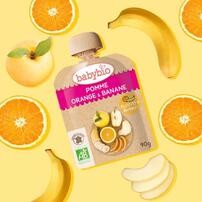 babybio ベビービオ ベビースムージー4種セット アップル・スイートポテト アップル・キャロット アップル・オレンジ・バナナ アップル・ストロベリー・バニラ【有機食材 ベビースムージー 離乳食 ベビーフード】【6カ月～】