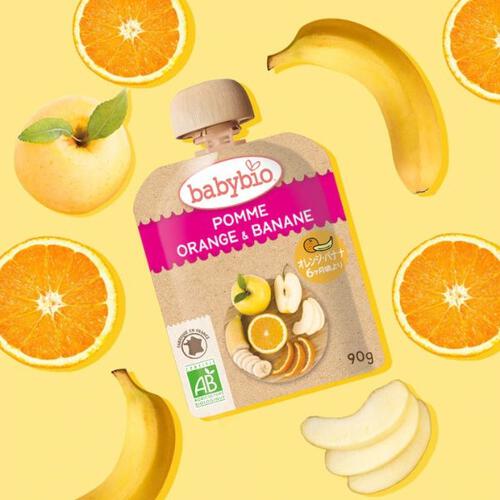 babybio ベビービオ ベビースムージー4種セット アップル・スイートポテト アップル・キャロット アップル・オレンジ・バナナ アップル・ストロベリー・バニラ【有機食材 ベビースムージー 離乳食 ベビーフード】【6カ月～】