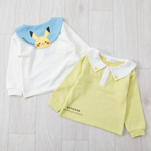 monpoke モンポケ トレーナー 裏毛 衿付き(イエロー×80cm)