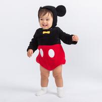 Disney ディズニー 長袖たまごオール 帽子付き ミッキー フリース ベビーザらス限定