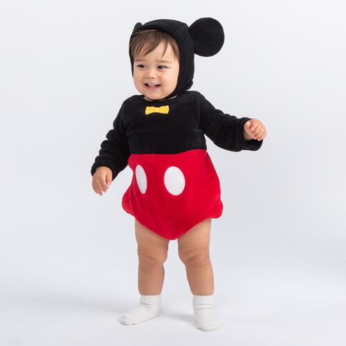 Disney ディズニー 長袖たまごオール 帽子付き ミッキー フリース ベビーザらス限定