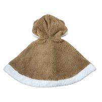 クリスマス トナカイマント コスチューム キッズ ベビー サンタクロース コスチューム 子供 衣装 ベロア ベージュ×70-90cm ベロア ベビーザらス限定