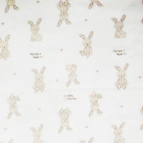 ガーゼ入浴布2枚組(うさぎ&times;フリー) ベビーザらス限定