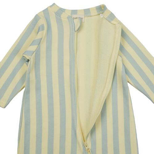 【FirstCloset×mioさん】 長袖ファスナーオール 足付き 裏毛 イエロー×70cmベビーザらス限定