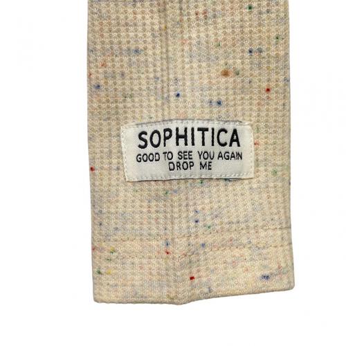 sophitica ワッフルカラフルネップTシャツ オフホワイト×90cm