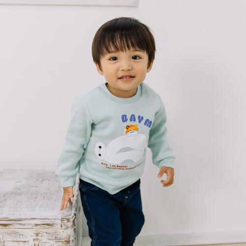 Disney ディズニー ベイマックス 長袖デイリートレーナー 起毛 ミント&times;95cm