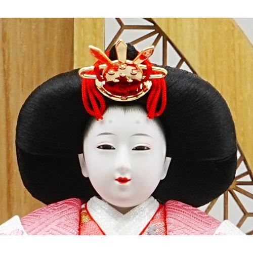 【雛人形】ケース親王飾り「麻の葉衝立パノラマアクリル」（322724）