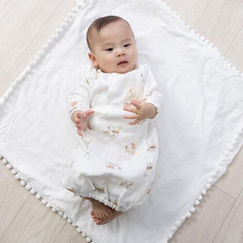 SNOOPY スヌーピー 新生児2WAYドレス 長袖 ダブルガーゼ ベビーザらス限定