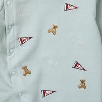 POLO BCS フラッグ刺繍ロンパース ターコイズ×60-70cm ベビーザらス限定