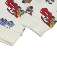 Disney ディズニー カーズ 長袖デイリートレーナー 起毛 総柄 ナチュラル×100cm ベビーザらス限定