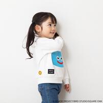 ドラクエベビー＆キッズ サガラ刺繍スウェットシャツ スライム(ホワイト×約90cm)