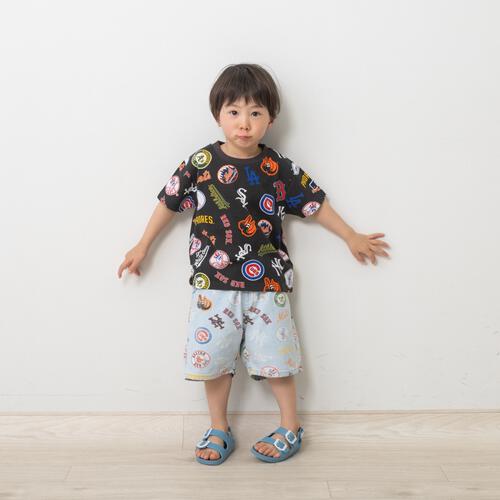 MLB 総柄 Tシャツ ブラック&times;95cm ベビーザらス限定
