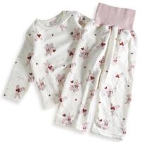 長袖腹巻付きパジャマ ニットキルト うさぎ柄 アイボリー&times;95cm ベビーザらス限定