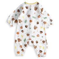 長袖ロンパス スタイツキ ニットキルト どんぐり イエロー×70-80cm ベビーザらス限定