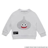 ドラクエベビー＆キッズ サガラ刺繍スウェットシャツ メタルスライム(グレー×約95cm)