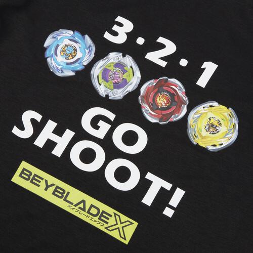 ベイブレードエックス 長袖パジャマ ロゴプリント ブラック&times;130cm ベビーザらス限定