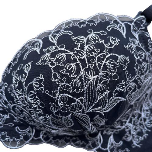 Petit jouet for maternity プティジュエット ベベシェリ 授乳ブラ スズラン(ネイビー×L MU) ベビーザらス限定