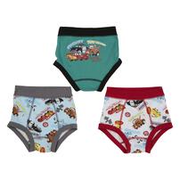Disney ディズニー 3枚組ブリーフ カーズ 総柄&times;ワンポイント グリーン&times;90cm ベビーザらス限定