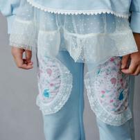 【Sophitica × tsumashi1118さん】Disney アナと雪の女王 裏毛チュールパンツ ブルー×130cm ベビーザらス限定