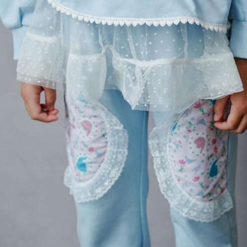 【Sophitica × tsumashi1118さん】Disney アナと雪の女王 裏毛チュールパンツ ブルー×130cm ベビーザらス限定