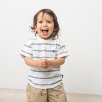 POLO BCS 鹿の子マルチボーダー半袖Ｔシャツ オフホワイト&times;90cm ベビーザらス限定 赤ちゃん 出産準備 出産祝い ベビー服 子供服