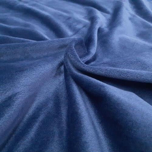 POLOBCS 長袖テーラーパジャマ ストレッチベロア 無地(ネイビー×M-L)