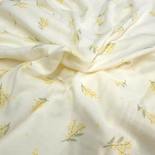 Petit jouet for maternity プティジョエット 長袖ウエスト切替パジャマ 腹巻レギンス スムース ミモザ柄(ナチュラル&times;L-LL) マタニティ プレママ 出産準備