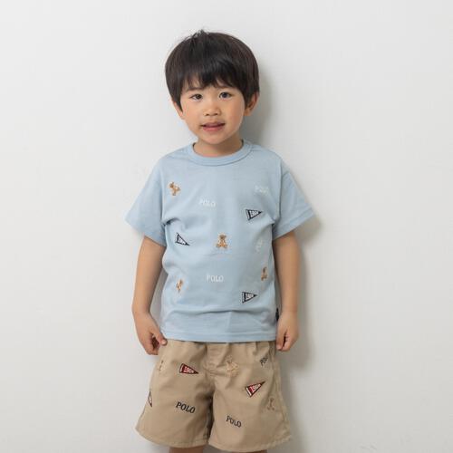 POLO BCS ロゴクマ総柄Ｔシャツ グリーン&times;110cm ベビーザらス限定