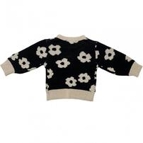 sophitica ニットジャガード デイジー ブラック×90cm