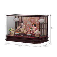 【雛人形】ケース飾り 親王飾り「格子に花手毬六角ワインアクリル」 (322987)ひな人形 おしゃれ トイザらス・ベビーザらス限定【メーカー直送】