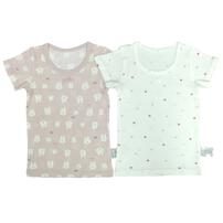 2枚組抗菌半袖シャツ肌着フライス うさぎ&times;ハート ピンク&times;95cm ベビーザらス限定