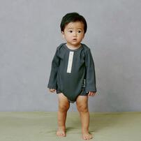 ローリーズファームベビー リブボディスーツ(グレー×80cm) ベビーザらス限定