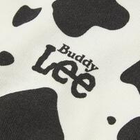 BUDDYLEE 長袖ボディスーツ ガーゼ裏毛 牛柄 ポケット付き ホワイト×80cm ベビーザらス限定