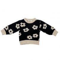 sophitica ニットジャガード デイジー ブラック×95cm