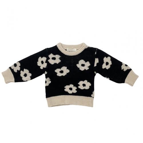 sophitica ニットジャガード デイジー ブラック×95cm