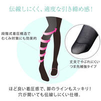 伝線しにくい+着圧パンスト2枚組（ナチュラルベージュ×M～L）